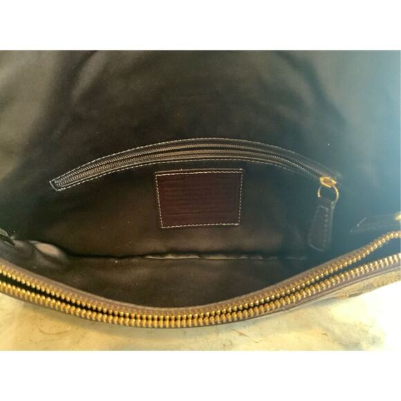 Coach Kristin Metallic Leo Leopard Leather Clutch - Picture 9 of 11